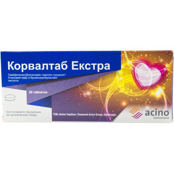 Corvaltab Extra film-coated tablets 20 pcs