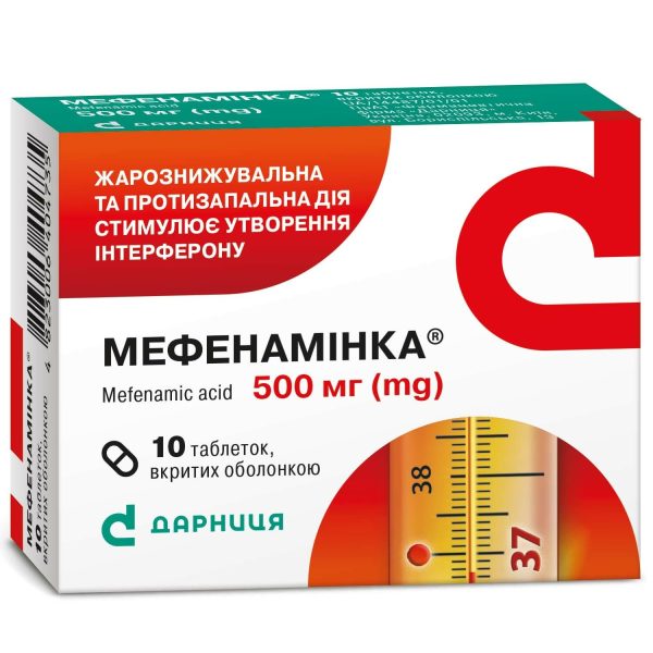 Mefenamynka coated tablets of 500 mg blister pack of 10 pcs