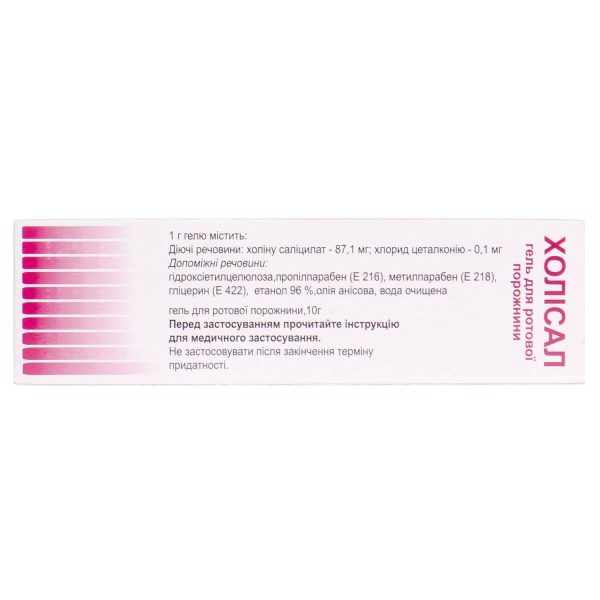 Cholisal oral gel tube 10 g