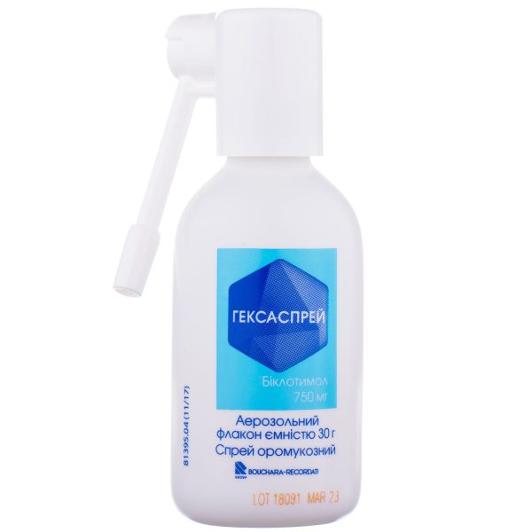 Hexaspray oromucosal spray 750 mg/30 g in a 30 g bottle