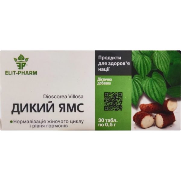 Tablets for normalizing the hormonal status of women Wild Yam Elit-Pharm 30 pcs
