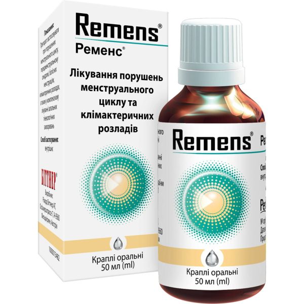 Remens oral drops dropper bottle 50 ml