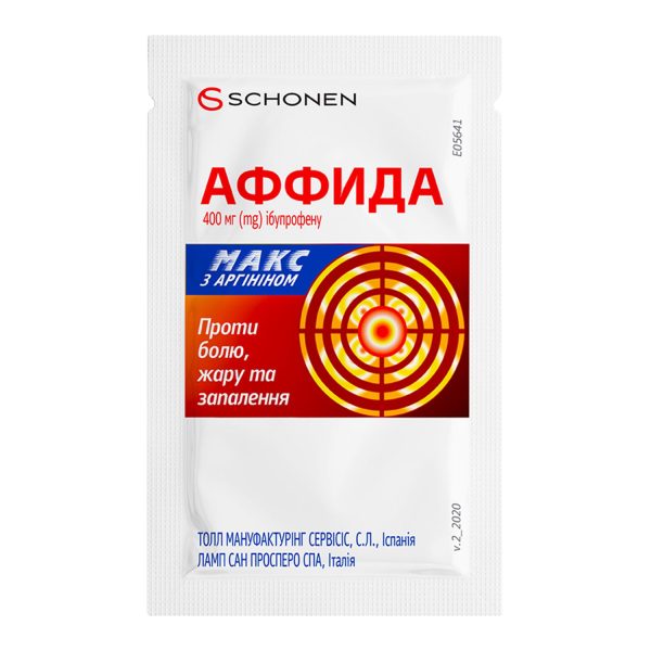 Affida Max with arginine granules for oral solution sachet 400 mg pack of 20 pcs