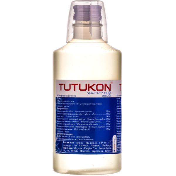 Tutukon oral solution bottle 600 ml