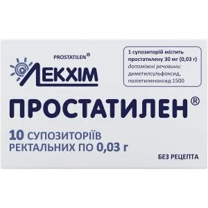 Prostatilen rectal suppositories (candles) 0.03 g each 10 pcs.