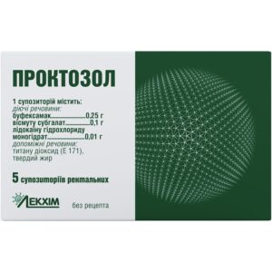 Proctosol suppositories (candles) rectal blister 5 pcs