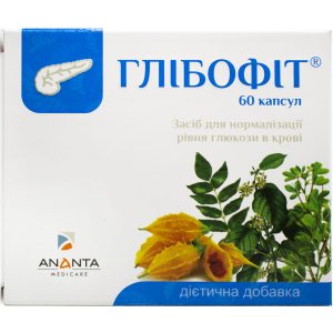 Herbal complex for normalizing blood glucose and lipid levels Glibofit capsules 60 pcs.