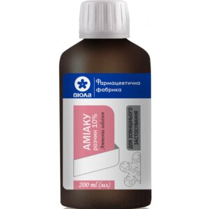 Ammonia solution (Nashatyr alcohol) for external use 10% polymer bottle 200 ml