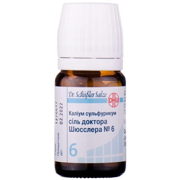 Potassium sulfuricum salt Dr. Schussler No. 6 tablets in a bottle 80 pcs