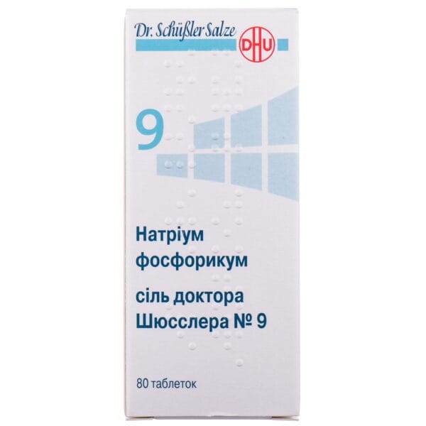Sodium phosphoricum salt Dr. Schussler No. 9 tablets in a bottle 80 pcs