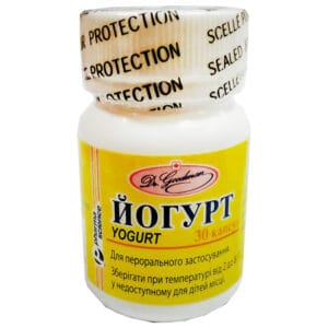 Yogurt capsules 2 billion active cells (CFU) bottle 30 pcs