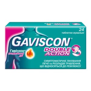 Gaviscon dual action chewable tablets 24 pieces