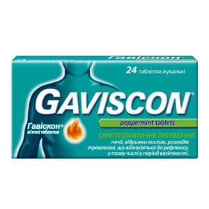 Gaviscon chewable mint tablets 24 pieces
