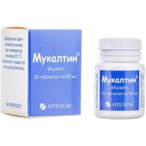 Mucaltin tablets of 50 mg, container of 30 pcs