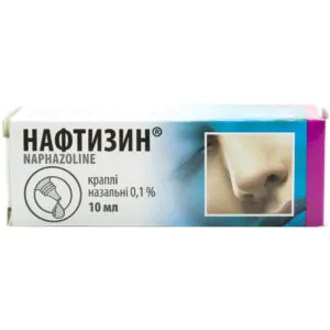 Naphthyzin nasal drops 0.1% 10 ml polyethylene bottle with opening contro