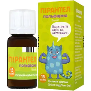 Pyrantel Polpharma oral suspension 250 ml/5 ml bottle 15 ml