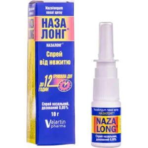 Nasalong nasal spray dosed 0.05% bottle of 10 g