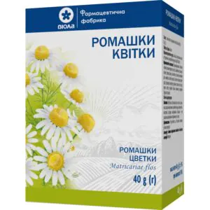 Chamomile flowers pack with an inner bag of 40 g
