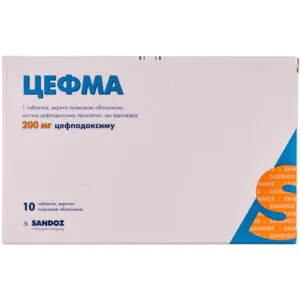 Cefma film-coated tablets 200 mg blister 10 pcs.