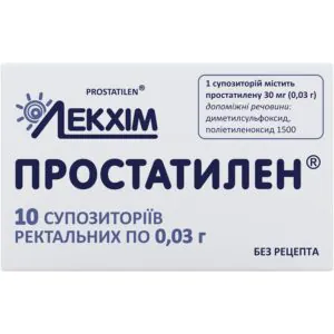 Prostatilen rectal suppositories (candles) 0.03 g each 10 pcs.