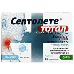Septolete Total Eucalyptus lozenges 3 mg/1 mg 16 pcs.