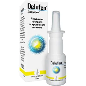 Delufen nasal spray in a 20 ml bottle with a sprayer
