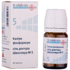 Potassium phosphoricum salt Dr. Schussler No. 5 tablets in a bottle 80 pcs
