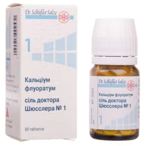 Calcium Fluoratum salt Dr. Schussler No. 1 tablets in a bottle 80 pcs