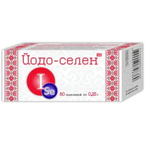 Iodine and selenium tablets dietary supplement 0.25 g 8 blisters of 10 pcs.