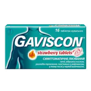 Gaviscon strawberry chewable tablets 16 pieces