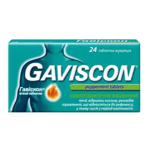 Gaviscon chewable mint tablets 24 pieces
