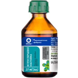 Peppermint tincture bottle 25 ml