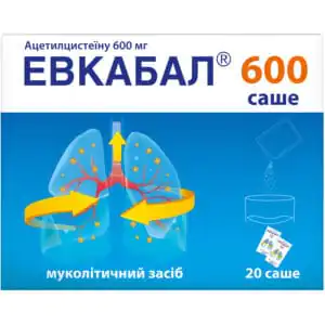 Eucabal 600 sachets, powder for oral solution, 600 mg per 3 g sachet, 20 pcs